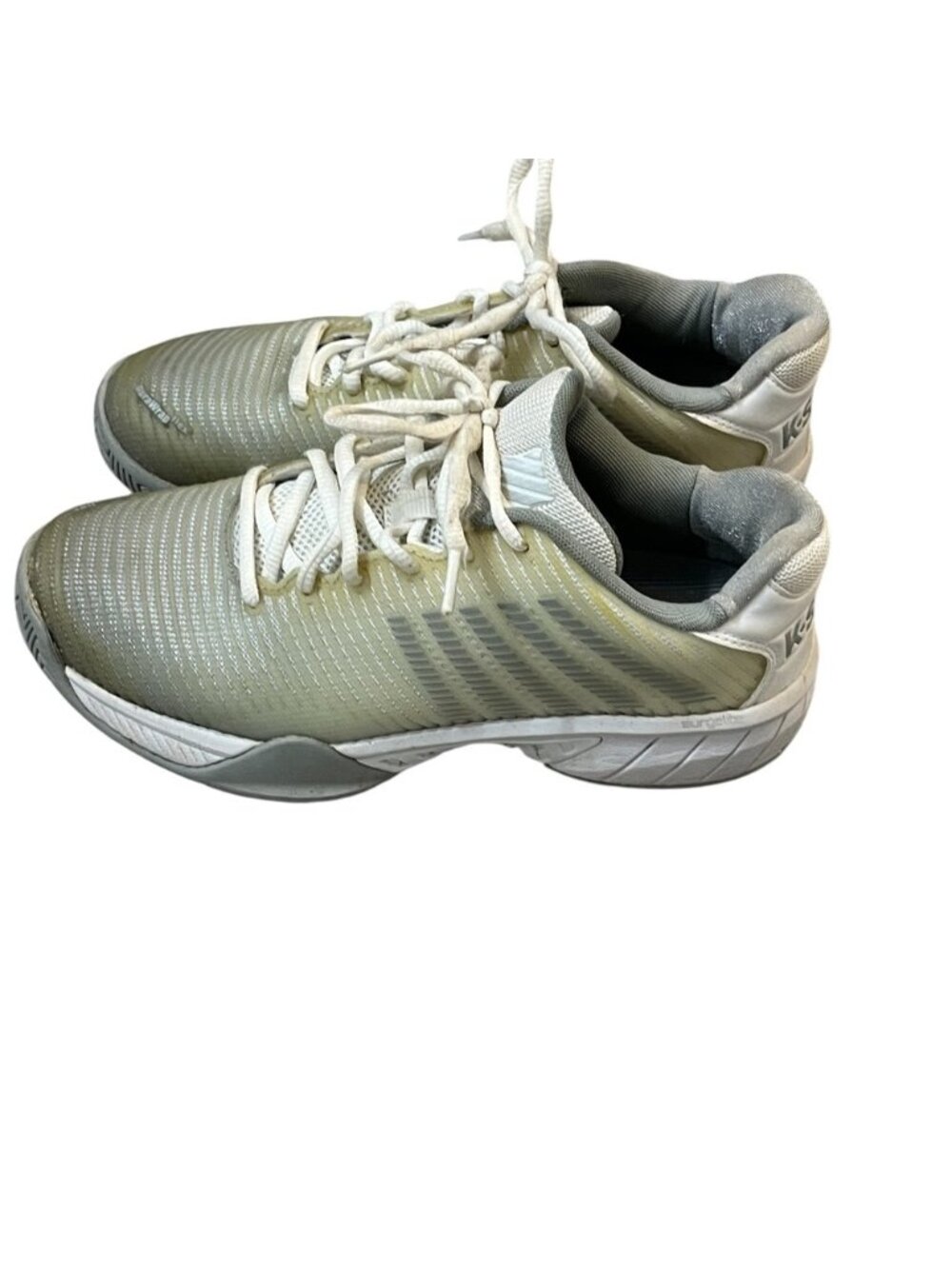 K-Swiss Olive Green and White Tennis Sneakers Women's size 8